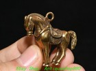 1 4  old Chinese Bronze Fengshui Zodiac Year Animal Horse Amulet Pendant