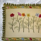 Handmade Wool Needlepoint Throw Pillow Cover 16x20 - Vintage French Country D   