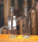 Set Of 2 Vintage Bottles 8 5 X 2 Slight Green Bud Vase Decor Collectible