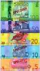 Samoa Set 5 Pcs 5 10 20 50 100 Specimen 2017 P 38 39 40 41 44 Unc