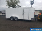 2025 Nationcraft 7 X 16 Enclosed Cargo Trailer New Economy Hauler Led White