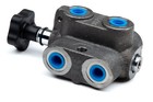 Metro Double Selector Valve  6 Port  2 Position  20 Gpm  1 2 Npt Port Size  Knob