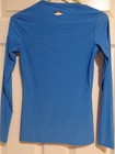 Girls boys Youth Under Armour Blue Heat Gear Long Sleeve Shirt  M 