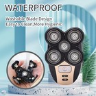 4d Rotary Electric Shaver Rechargeable Bald Head Shaver Beard Trimmer