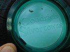 Vtg Goodrich Silvertowns Tire Advertising Green Depression Glass Ashtray Chipped