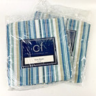 Lot 2 New Pillow Shams Cover Striped Blue White 26 X 26 Euro Cotton Gift