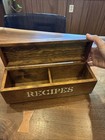 Vintage Cottagecore Double Recipe Wood Box