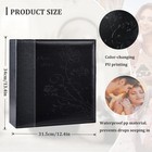 600 Pocket Black Photo Album Large Capacity Holds 4x6 Pictures Dustproof Leather