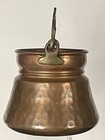 Vintage Small Hammered Solid Copper Pot kettle With Brass Handle  Made In Turkey