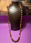 Vintage Marbled Art Deco Caramel Butterscotch Egg Yolk Bakelite Necklace 137g