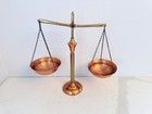 Vintage Brass   Copper Balance Scale 1970s Mid-century Scales Of Justice