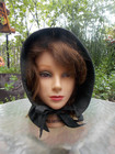 Antique Authentic 1800s Women s Victorian Handmade Black Prairie Bonnet Hat