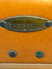 Vintage Samsonite Leather Suitcase Train Case Brown Classic Travel