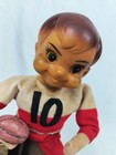 Vtg 1950s Elf Pixie Bendable Football Player Christmas Doll Tkr Japan Folk Art