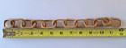 12  Hand Carved Wooden Chain Nautical Folk Art Plant Hanger Hook Eye Ring Loop