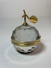 Swarovski Retired Crystal Apple Figurine Hinged Photo Frame Mirror Gold Leaf 3 