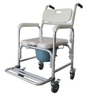 Rolling Commode Chair Shower Commode Mobile Wheelchair Mobile Padded Toilet Seat
