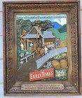 Antique 1923 Early Times Bar Sign   True Old Style Kentucky Bourbon Framed Sign