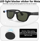 12pcs Led Blocker Sticker Compatible With Meta Glasses Ray-ban Accessories  Gen2