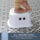Dreambaby Step Stool For Kids - Non-slip 175lb Weight Capacity  Grey Dots