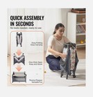 Baby Playpen Quick-folding Portable Baby Toddler Fence Play Yard   Wheels