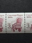 U s  Stamps Sc  2252a  No P   Shiny Gum  Strip Of 5  Conestoga Wagon  Mnh