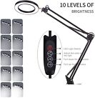 64 Led 5x Magnifying Lamp Desk Table Top Glass Magnifier Light With Clamp Us