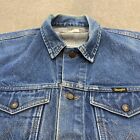Vintage Wrangler Denim Trucker Jacket Mens 46 Cowboy Grunge Punk 80s 90s Washout