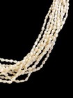 Vintage Multi Strand Freshwater Rice Pearl Necklace With 14kt Yellow Gold Clasp
