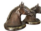 Vintage Pair Of Horse Head Bookend Gladys Brown 1946 Dodge Inc Bronzed Metal