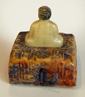Vintage Celluloid Buddha On Shrine Figural Tape Measure