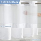 Furlinic Waffle Weave No Hook Shower Curtain With Snap In Fabric Liner Set he   