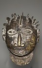 Benin Bronze Head Nigeria Long 38 Cm -pre-owned
