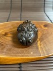 Antique Japanese Shishi Lion Netsuke Wood Carving Signed Sokichi Edo Style