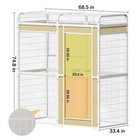 Extra Large Metal Aviary Bird Cage Walk In Flight House Macaw Parrot Budgie 75 h