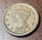 1853 Braided Hair  Large Cent 1c Nice Mid Grade 