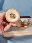 Vtg Deco Lusterware Girl Doll Figure W  Tray Salt Cellar And Pepper Set Japan