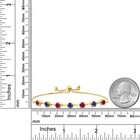 18k Yellow Gold Plated Silver Created Ruby And Created Sapphire Infinity Tennis