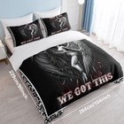 3pcs Soft And Comfortable Death And Angel Print Duvet Cover Set For Bedroom