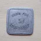 Galion Oh Columbia City In Model Bakery 1920s Good For 5c Loaf Bread Trade Token