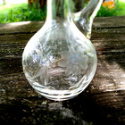 Antique Vintage Cut To Clear Glass Cruet With Stopper 7 