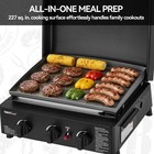 Royal Gourmet Portable 3-burner Propane Griddle With Hood For Outdoor Cooking
