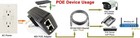 Gigabit 48v 30watt Poe Injector Adapter Power Over Ethernet 802 3at Af Black 