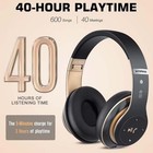 Wireless Headphones Bluetooth Noise Cancelling Stereo Earphones Over Ear Headse