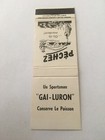 Vintage Matchbook Cover Matchcover Fishing Gai Luron Canada