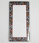Mary Engelbreit Magnetic Lined Note Pad 8x4  Black   Floral Trim Colorbok 2003