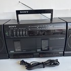 As Is Vintage Sony Cfs-w350 Dual Cassette Am fm Boom Box Stereo Radio Works