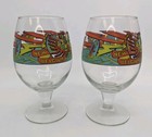 Set Of 2 New Belgium Brewing Company 25th Anniversary Tulip Shaped Beer Glasses