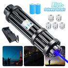 10watt Adjustable High Power Blue Burning Laser Pointer Visible Dot Torch Light
