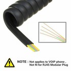Telephone Handset Cable Rj10 To Rj10  4p4c  Coiled Curly Lead Cord Wire Black